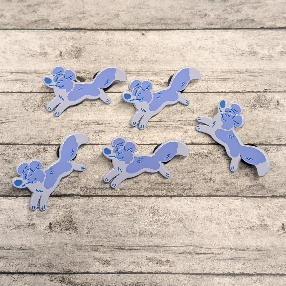 Border Collie enamel pin by Made By Nao! featuring a detailed, colorful dog illustration on a metal pin.