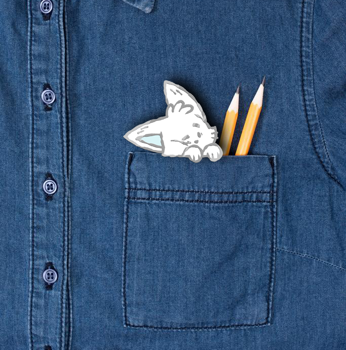 Anxiety Fox Peeker (Hello Sunshine)