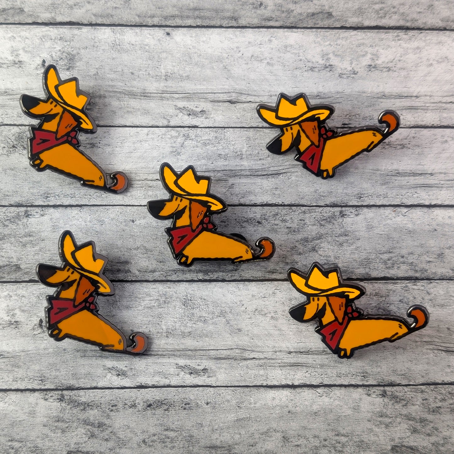 Cowboy Dachshund Doxie Dog Enamel Pin
