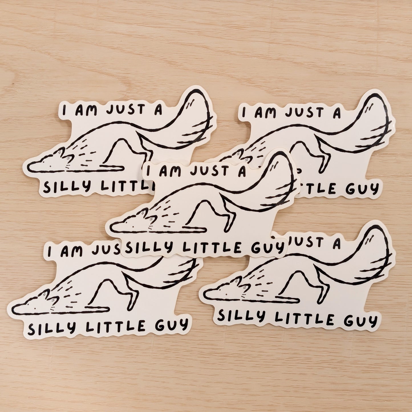 Just a Silly Little Guy - Wolf Vinyl Sticker