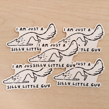 Just a Silly Little Guy - Wolf Vinyl Sticker
