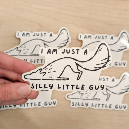 Just a Silly Little Guy - Wolf Vinyl Sticker