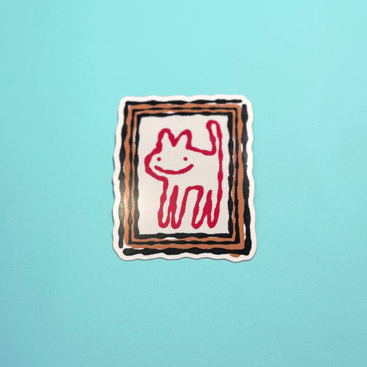 Happy Painting - Anxiety Fox Vinyl Sticker