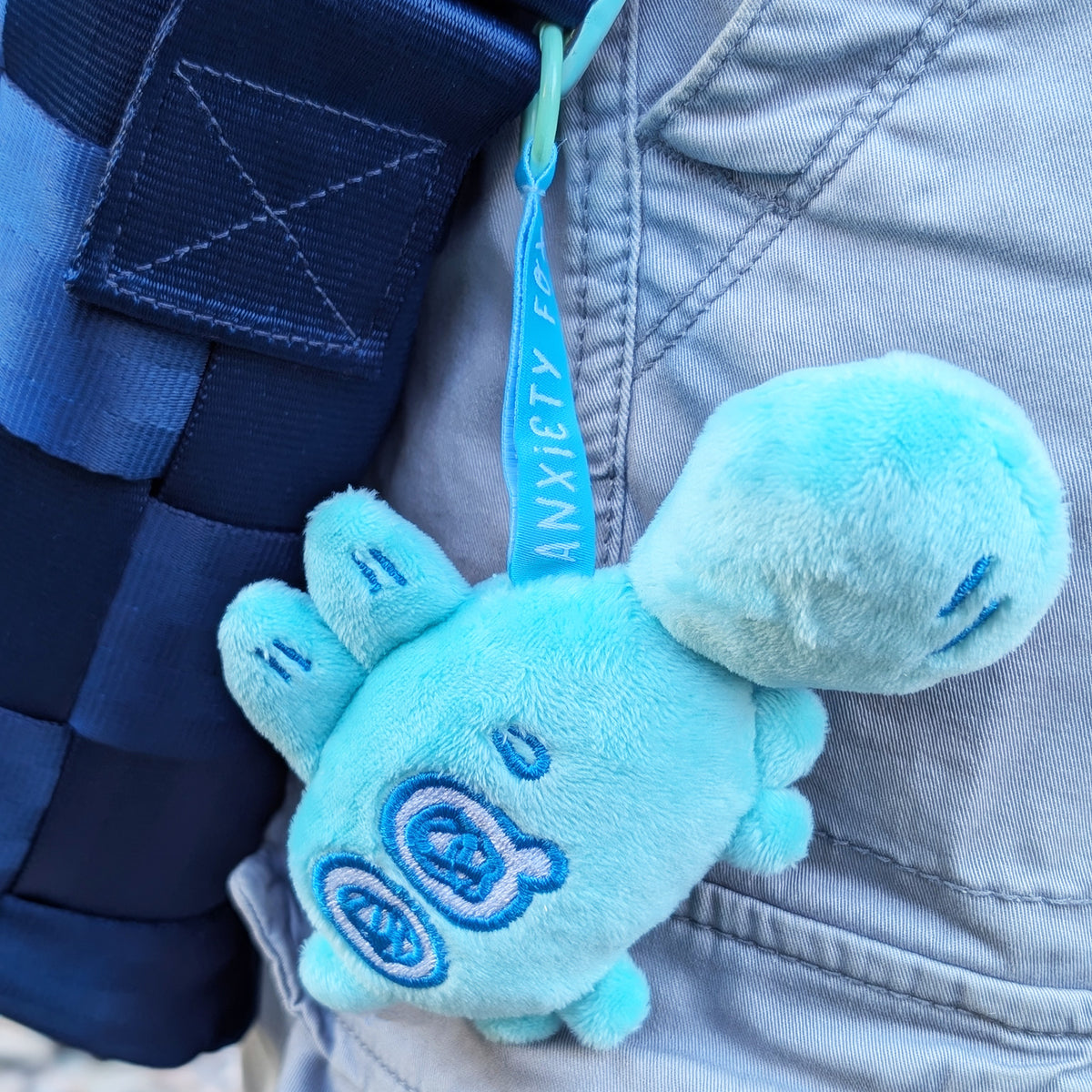 Made By Nao! Smol Feelings plush toy depicting an anxious mood, soft fabric with detailed facial expression.
