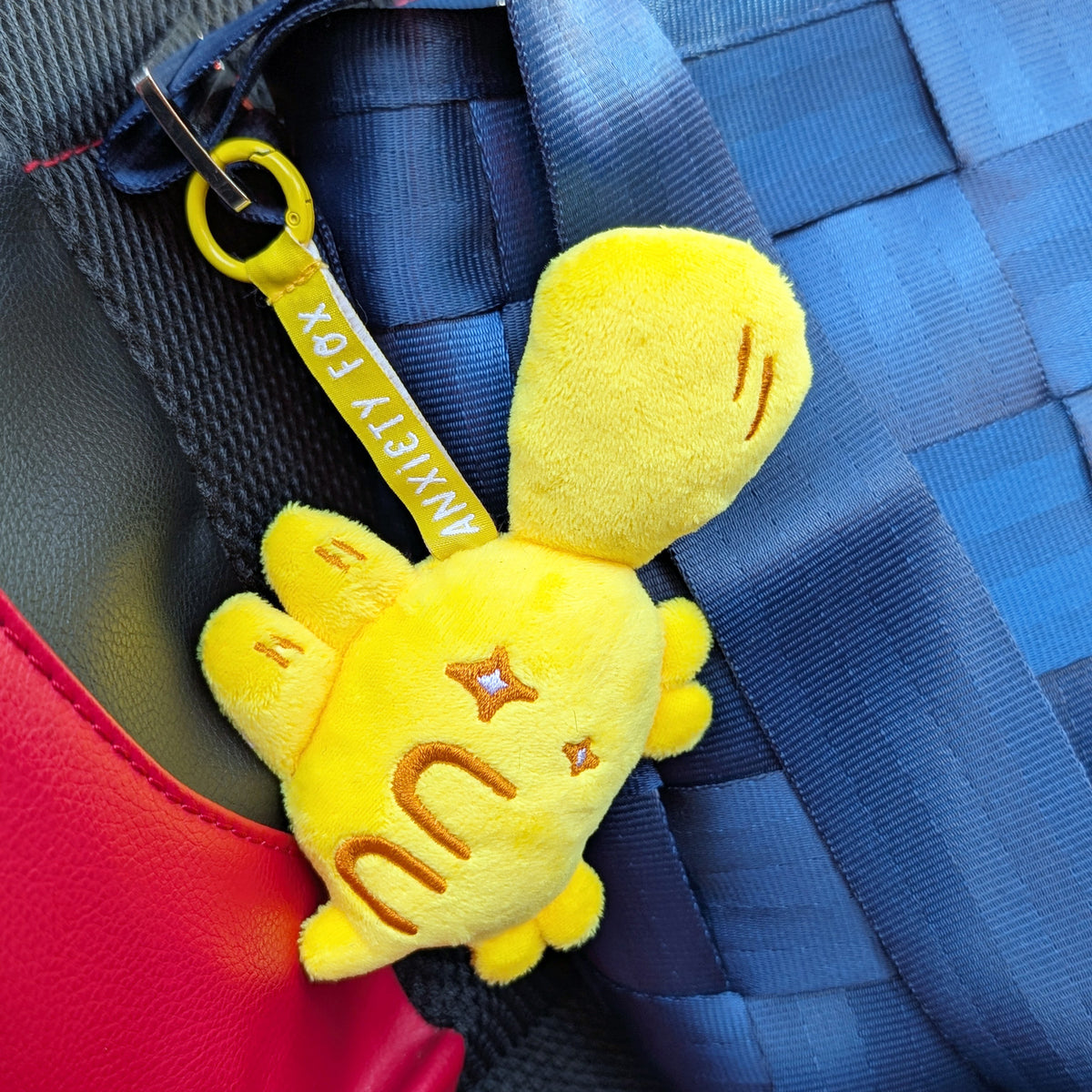 Smol Feelings plush toy by Made By Nao! in a happy expression, soft and colorful mood plush for comfort and play.