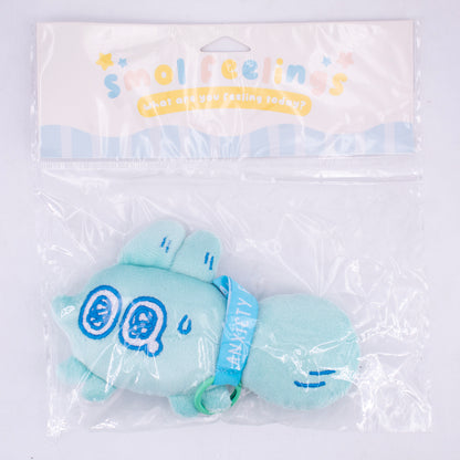 Made By Nao! Smol Feelings plush toys in packaging, featuring a cute anxious mood plush with soft fabric and expressive face.