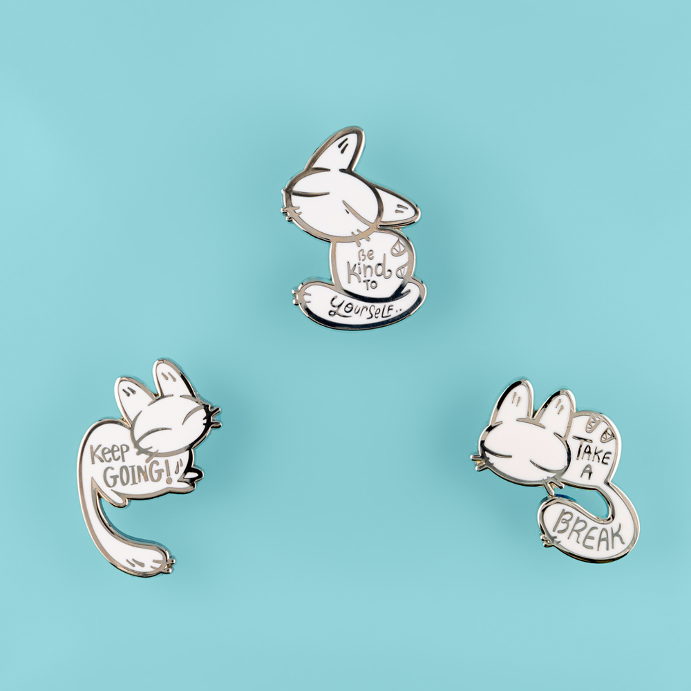 Take a Break - Calming Kitty Enamel Pin