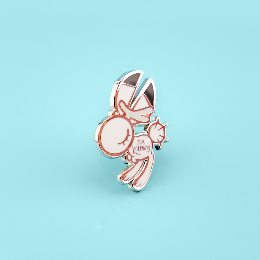 I'm Listening - Support Bunny Enamel Pin