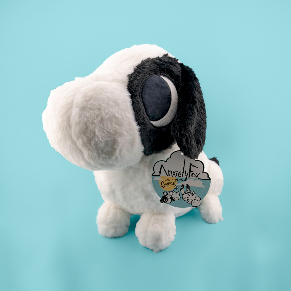 Large fluffy ADHD puppy plush toy by Made By Nao! soft, cuddly plush dog with a cute, fluffy appearance perfect for snuggling
