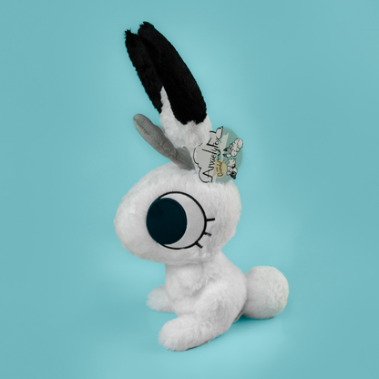 Large fluffy support bunny plush by Made By Nao! Soft, cuddly plush toy with detailed bunny features, perfect for comfort and play.