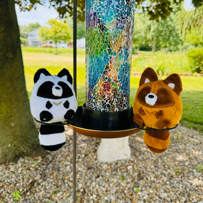 Tanuki plush toy from Made By Nao! Pocket Friends collection, featuring soft, tanuki character with white and black details.