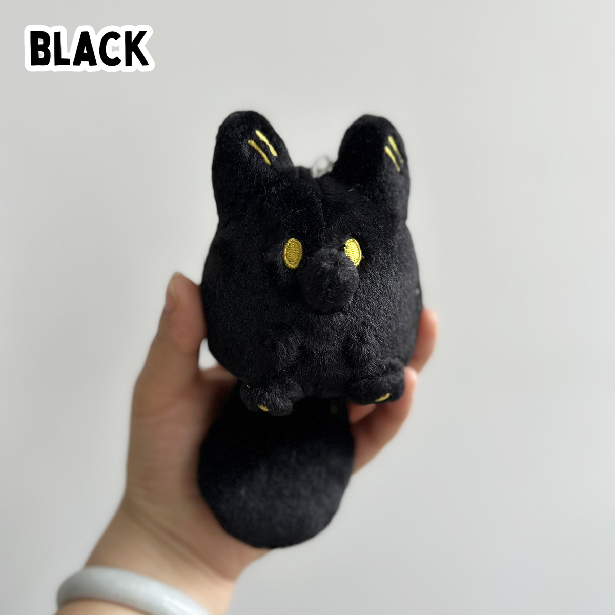 White Anxiety Fox plush toy from Made By Nao! Pocket Friends collection, soft and cuddly for comfort and stress relief.