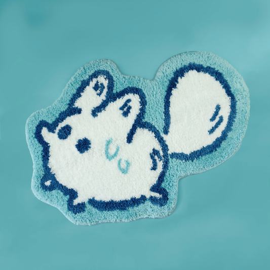 Made By Nao! Anxiety Fox tufted area rug featuring a playful fox design in soft, plush fabric for cozy home decor.